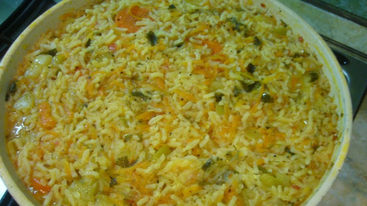Рис с овощами на сковороде: Рецепт с Фото